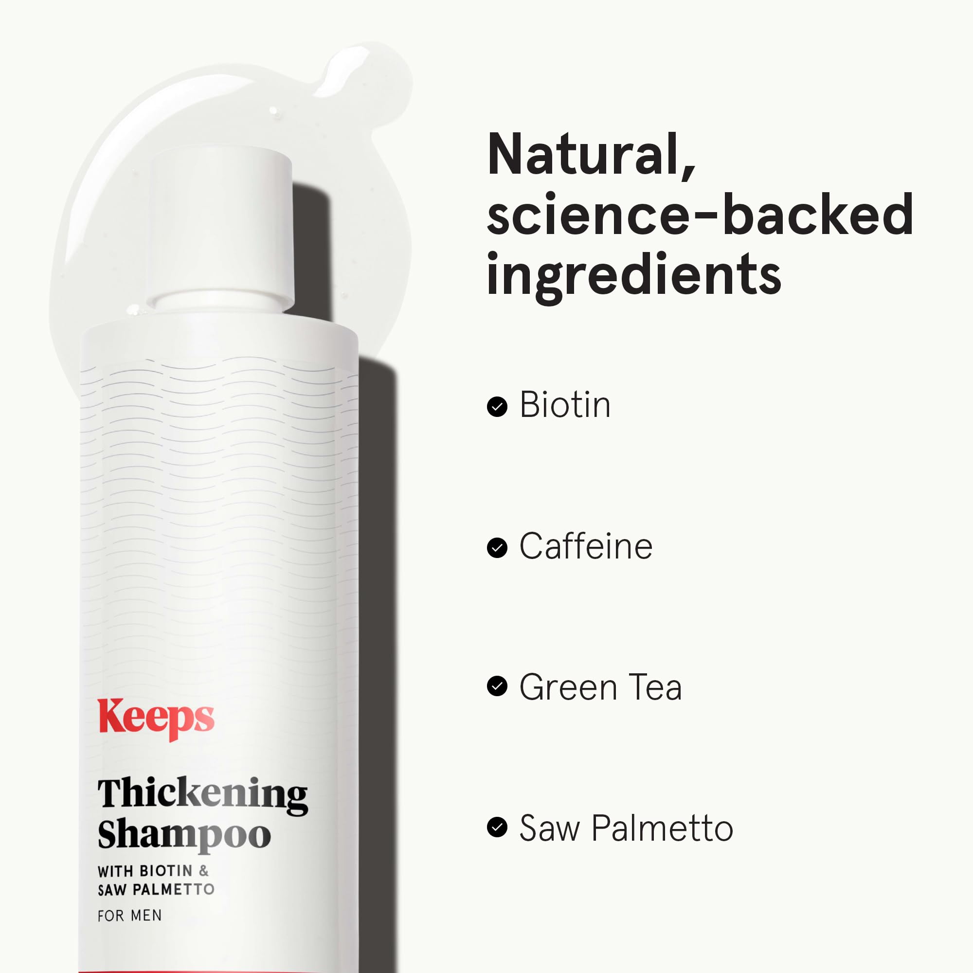 Keeps shampoo bottle on bathroom shelf emphasizes color-safe formula.