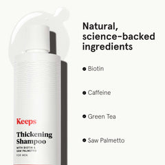 Keeps shampoo bottle on bathroom shelf emphasizes color-safe formula.