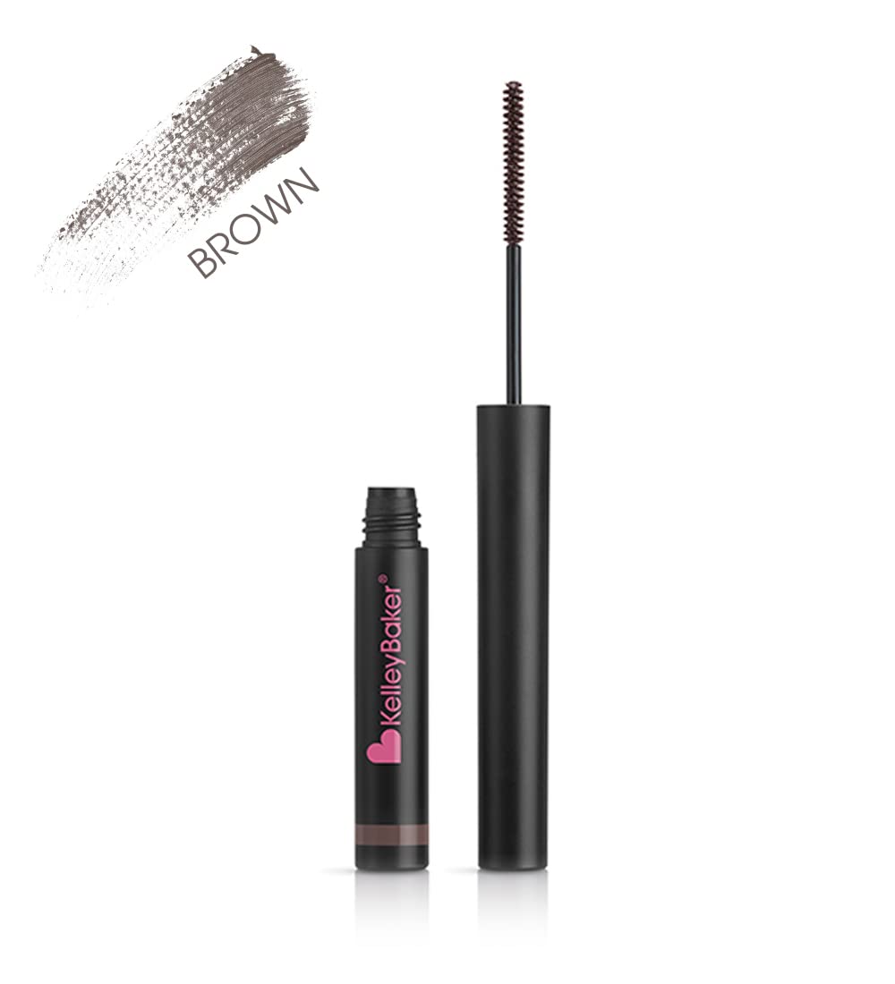 Kelley Baker Tinted Brow Gel Brown bottle with micro-applicator for precise definition.