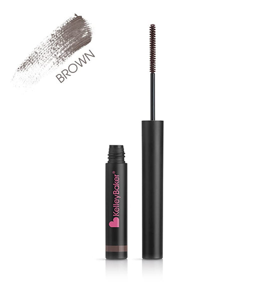 Kelley Baker Tinted Brow Gel Brown bottle with micro-applicator for precise definition.