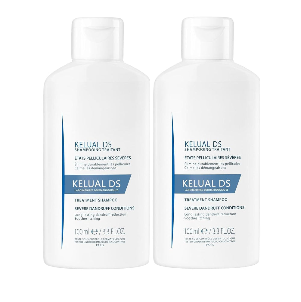 Kelual DS anti-dandruff shampoo bottle offering long-lasting scalp relief.