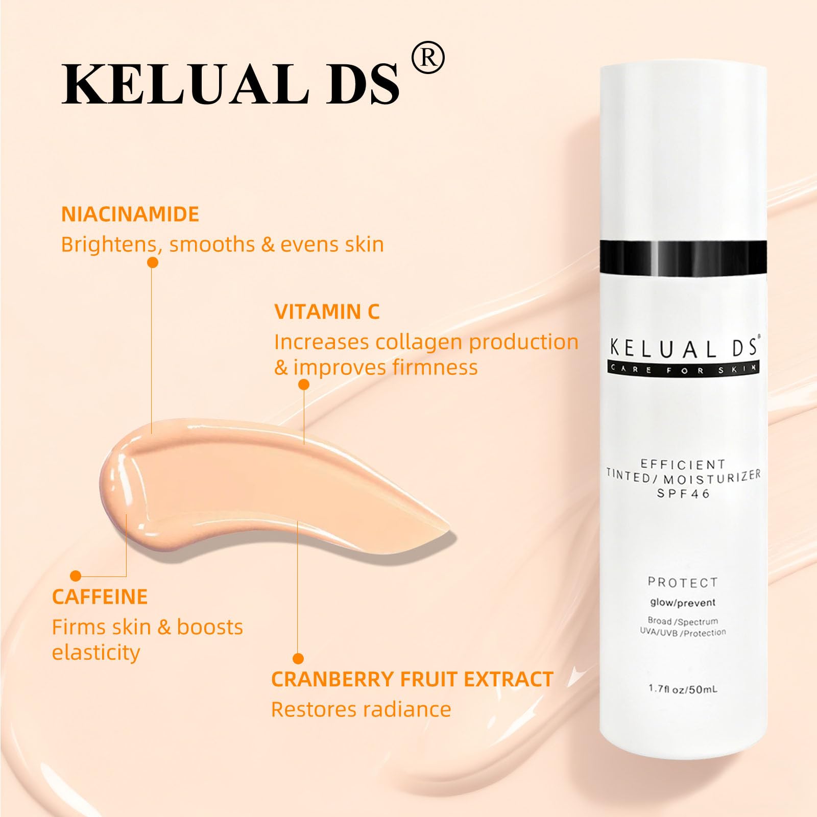 KELUAL DS on-the-go compact ideal for daily protection and light color.