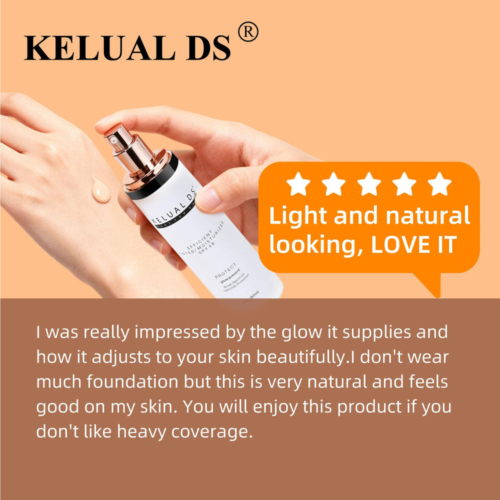 KELUAL DS tinted swatch on skin blends evenly for a natural match.