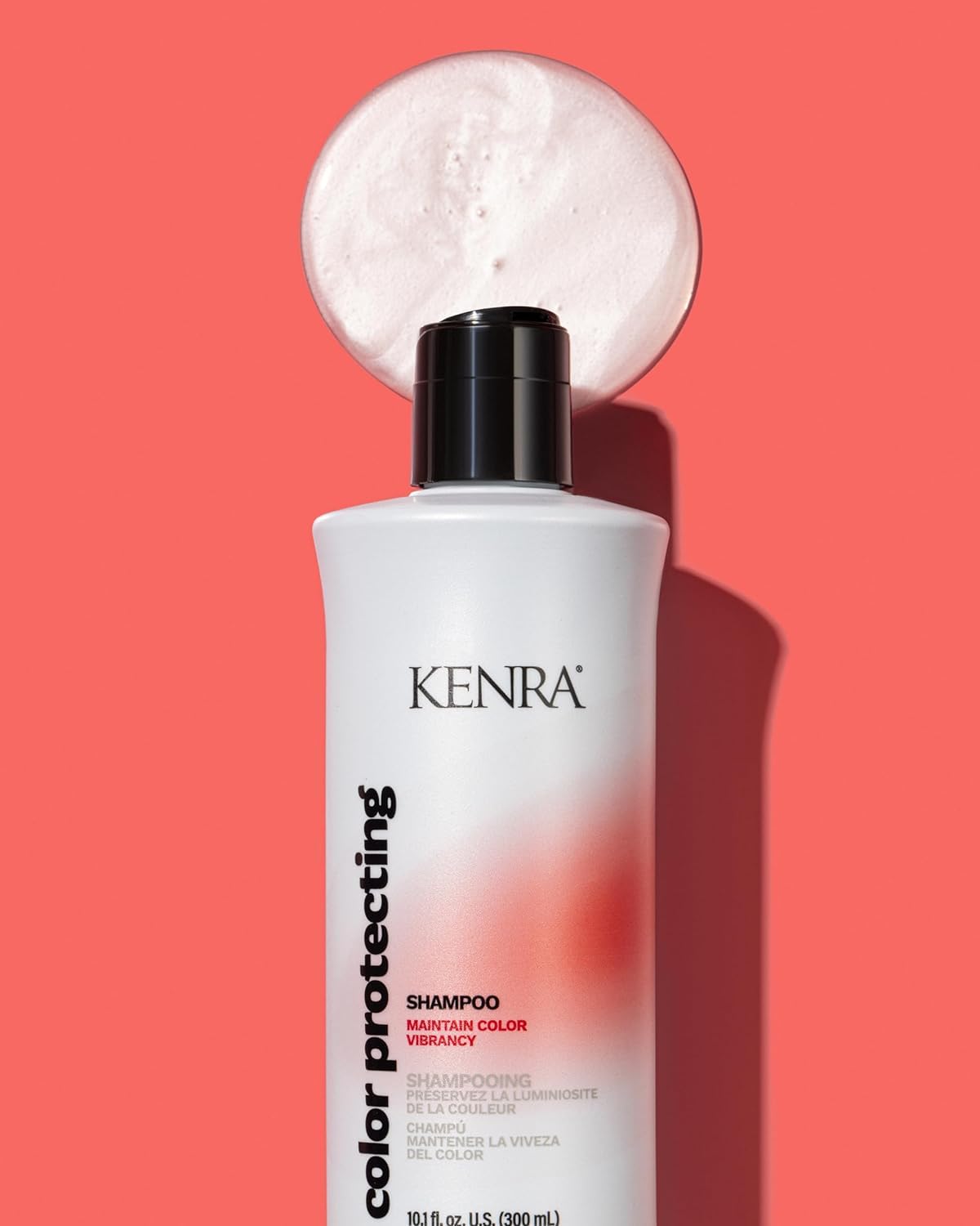 Kenra Color Protecting Conditioner bottle front highlights softness and shine for color-treated hair.