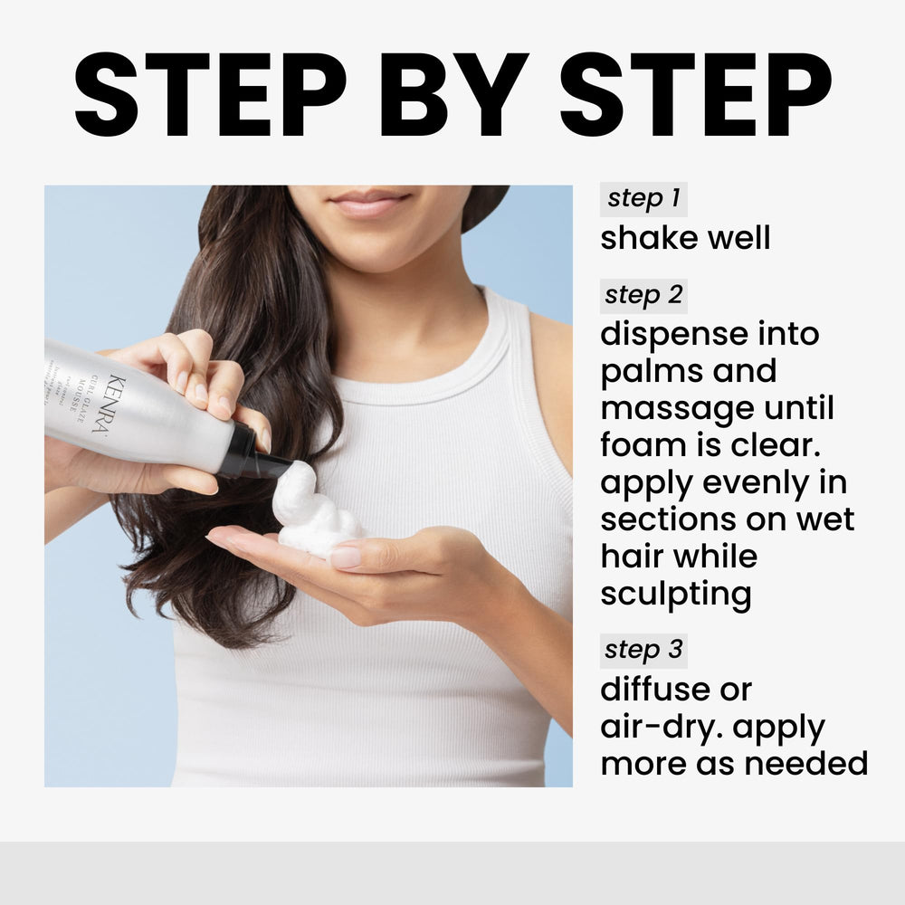 Kenra Curl Glaze Mousse glazes each curl for shine and precise control.