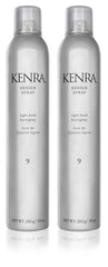 Kenra Design Spray 9 bottle front view, lightweight hold for moveable styles.