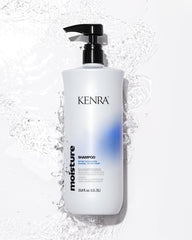 Kenra Moisture Shampoo lather close-up highlights gentle cleansing for daily use.
