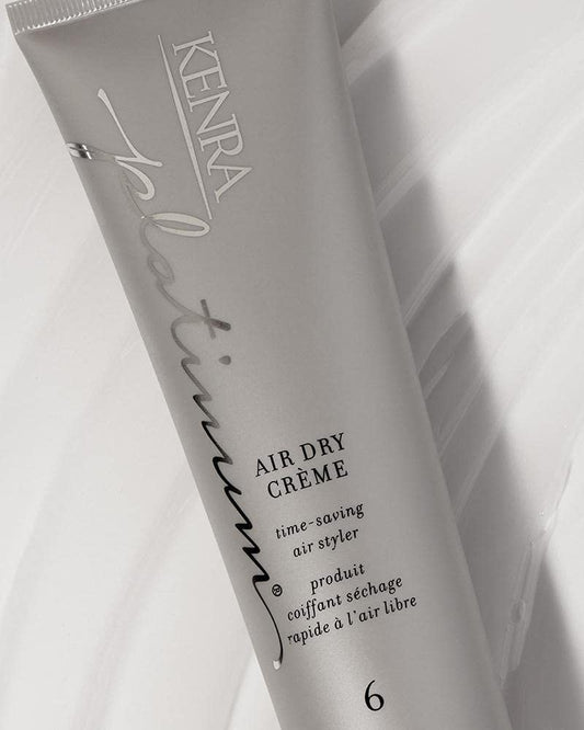 Kenra Platinum Air Dry Crème 6 hands-apply shows easy application to tame frizz