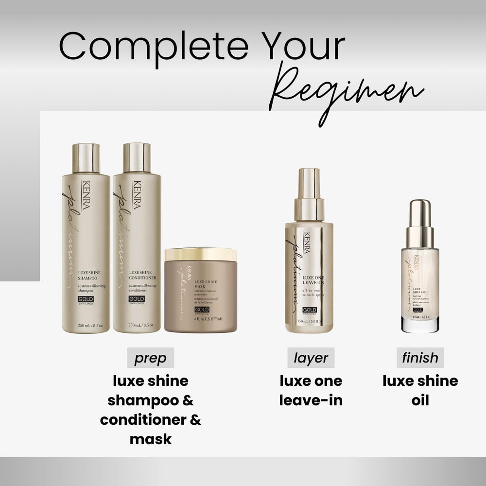 Kenra Luxe Shine full-bodied hair on model to showcase lift