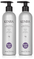 Kenra Smoothing Blowout Lotion 14 bottle pour enables precise application and frizz control.