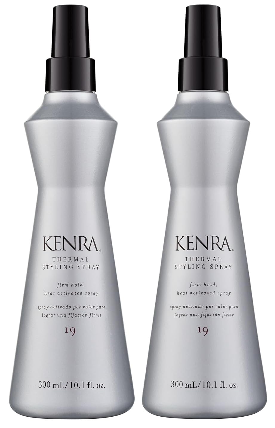 Kenra Thermal Styling Spray 19 bottle in a 2-pack for heat protection and easy release