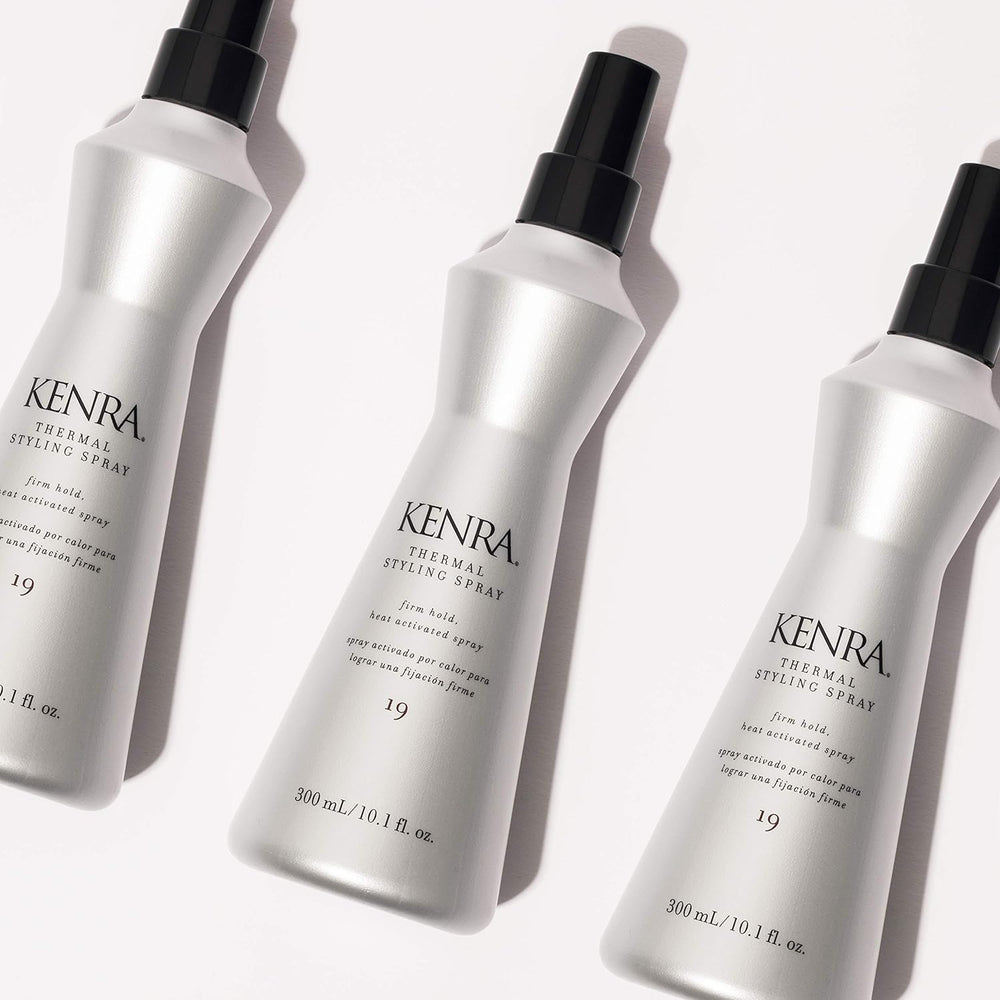 Kenra Thermal Styling Spray 19 protecting hair against heat during styling