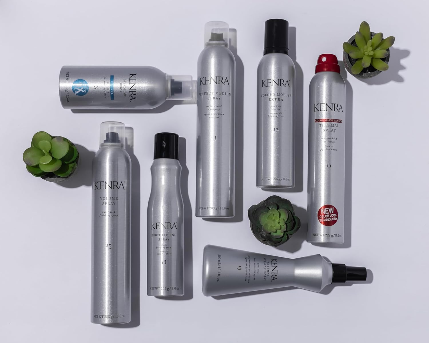 Kenra Thermal Styling Spray 19 adds fullness and shine for a polished finish