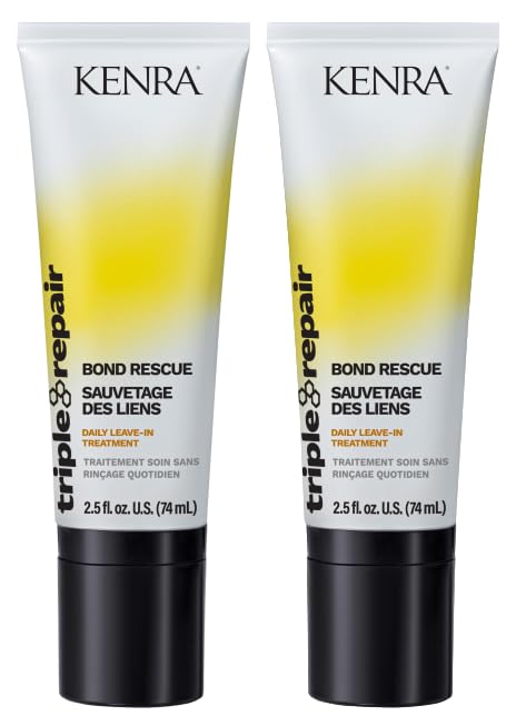 Kenra Triple Repair Bond Rescue bottle for daily use, promoting smoother, stronger hair.