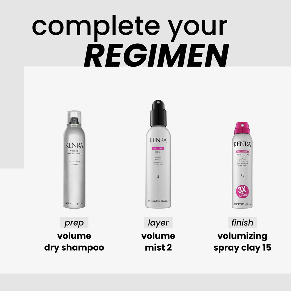 Kenra Volume Dry Shampoo provides a styling foundation for versatile looks