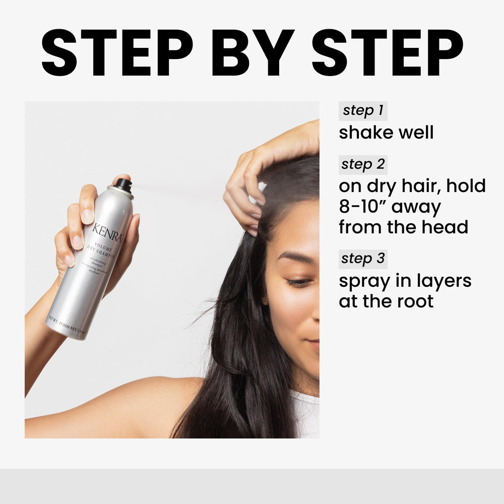 Kenra Volume Dry Shampoo translucent spray leaves no visible residue