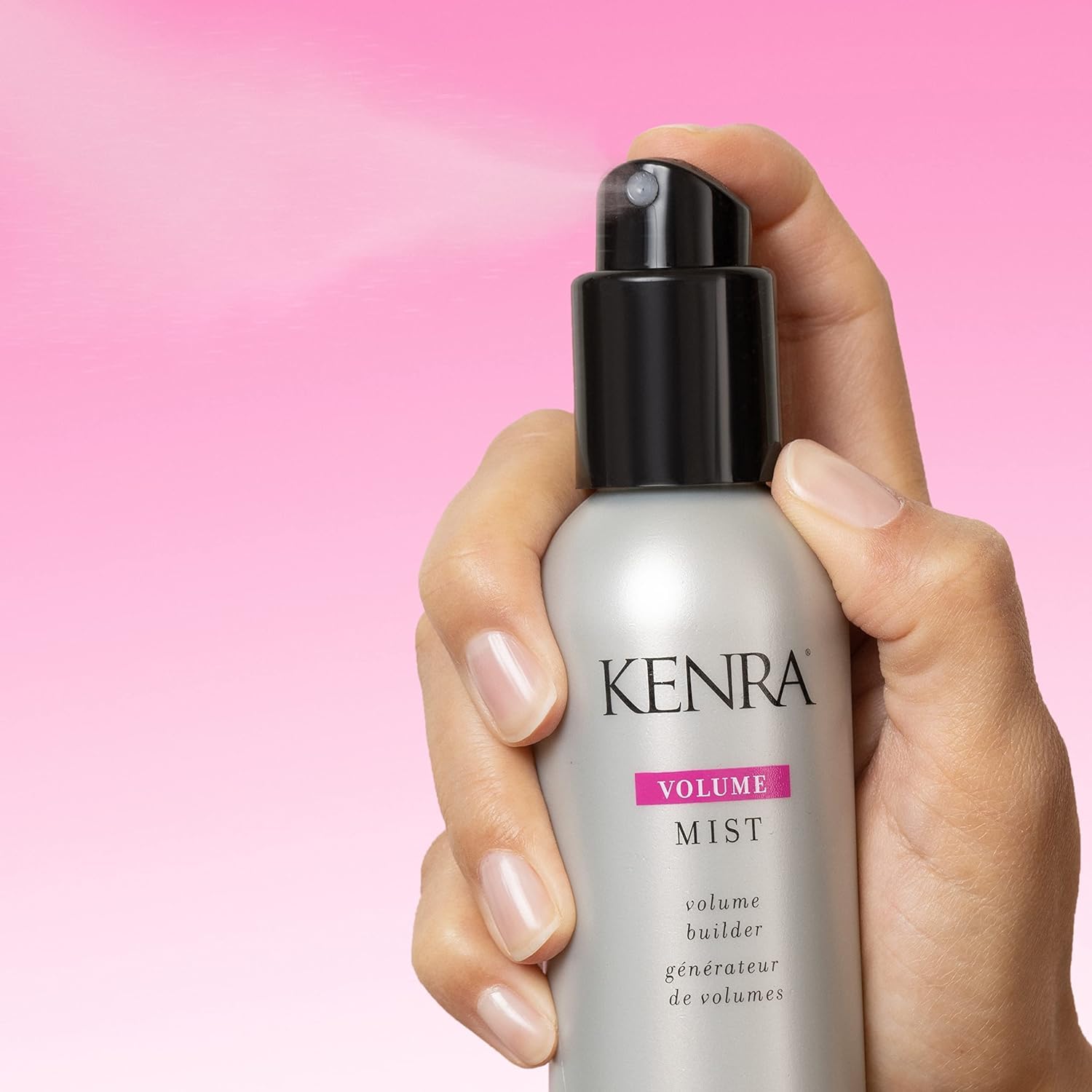 Kenra Volume Mist 2 adds lift and texture.