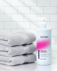 Closeup of Kenra Volume Shampoo lather demonstrating cleansing and lift