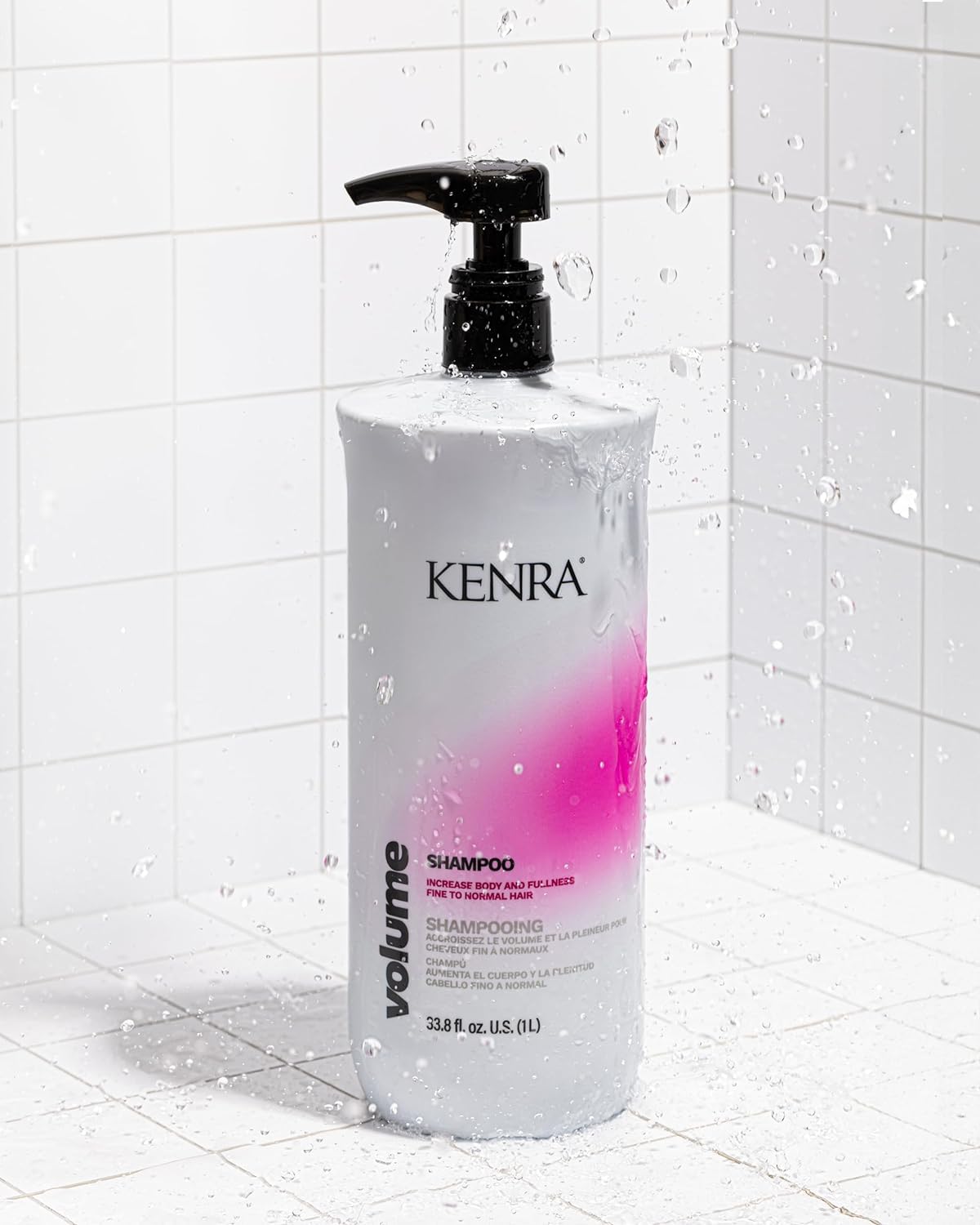 Kenra Volume system packshot with bottles and branding