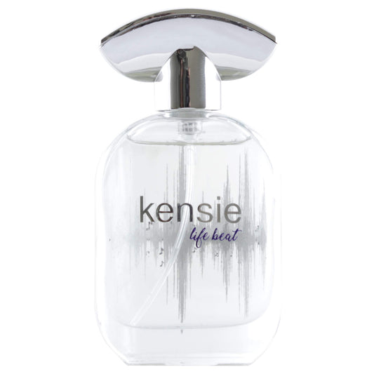 Kensie Life Beat EDP spray in action for a balanced, all-day fragrance.