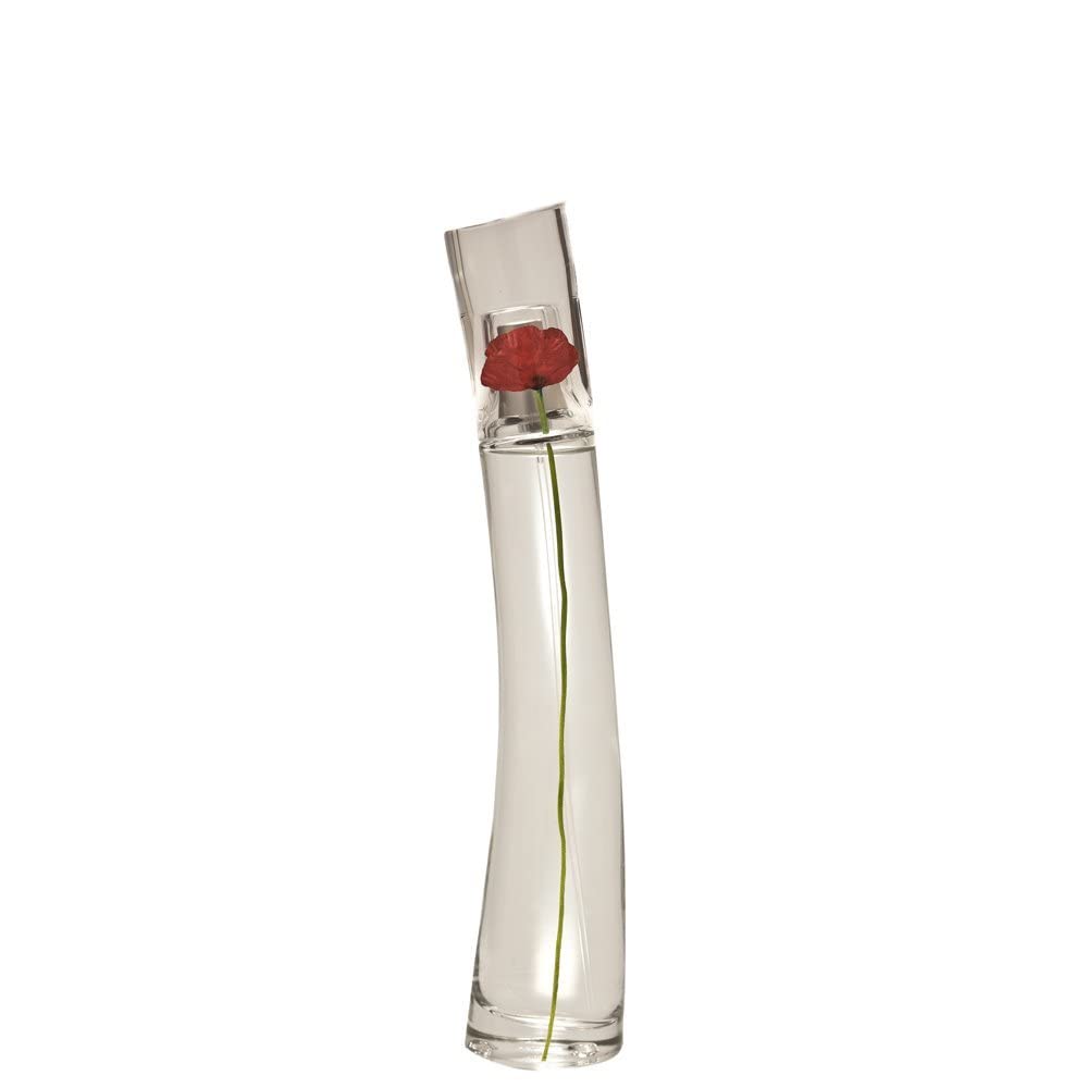 Kenzo Flower By Kenzo bottle-rose-detail close-up, emphasizing vibrant bouquet notes for special occasions.