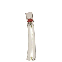 Kenzo Flower By Kenzo bottle-rose-detail close-up, emphasizing vibrant bouquet notes for special occasions.