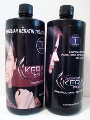 KERA FRUIT Chocolate Keratin bottle for smooth, frizz-free hair.