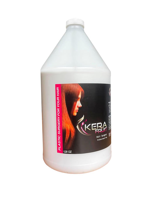 The KERA FRUIT gallon bottle shows 128 oz capacity for long-lasting use.