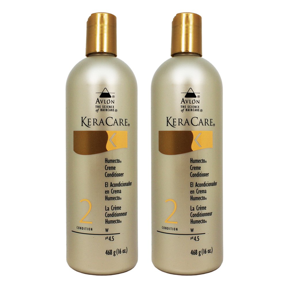 Keracare Humecto Creme Conditioner 16oz pair bottles for hydrating daily detangling