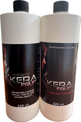 KERA FRUIT chocolate keratin 1L bottle for smoothing and frizz control