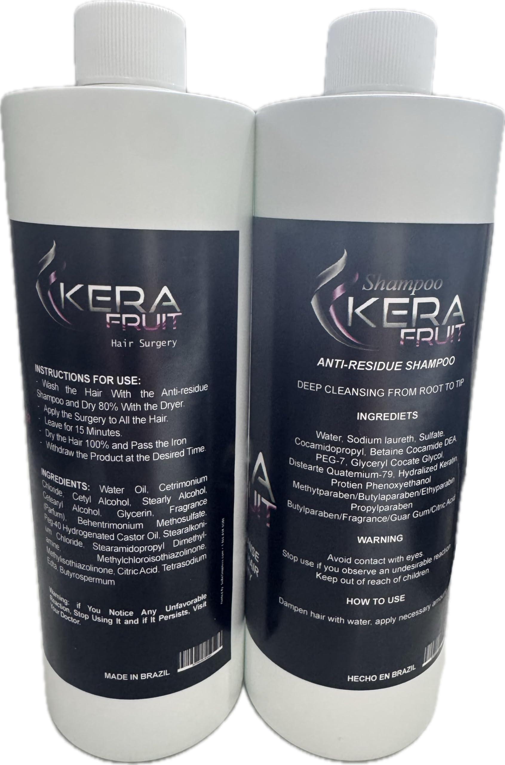 KERA FRUIT treatment application on hair reveals keratin shine