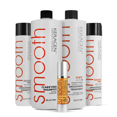 Keragen Brazilian Keratin Treatment bottle close-up for salon-quality straightening at home