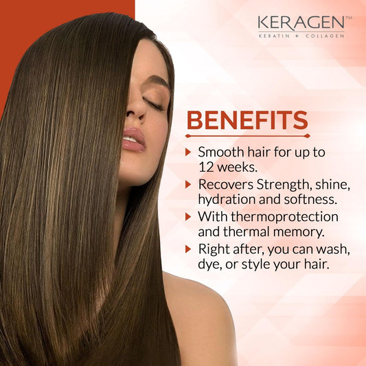 KERAGEN Brazilian Keratin Treatment box packaging for premium at-home smoothing