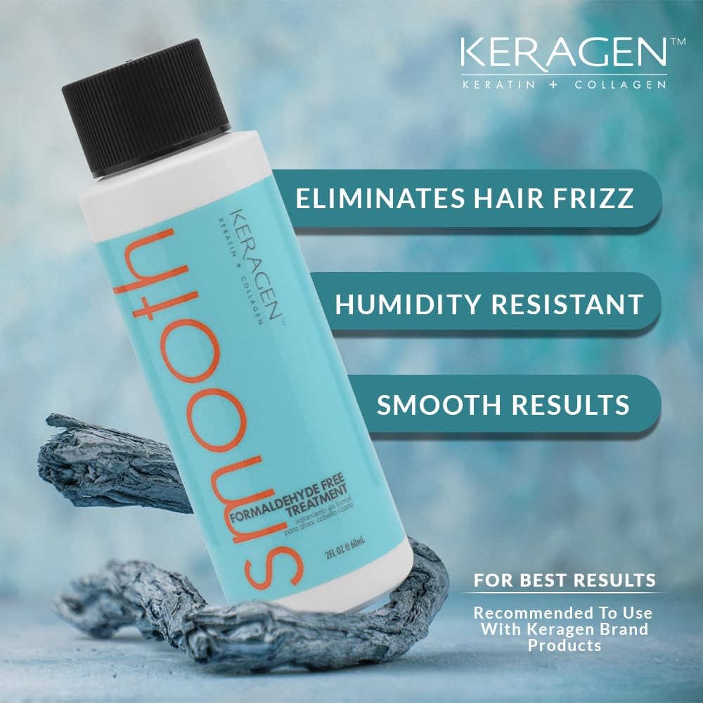 KERAGEN label on bottle notes a formaldehyde-free formula for safer styling