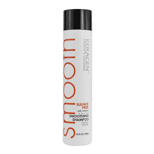 KERAGEN Smoothing Shampoo bottle showing keratin for sleek hair