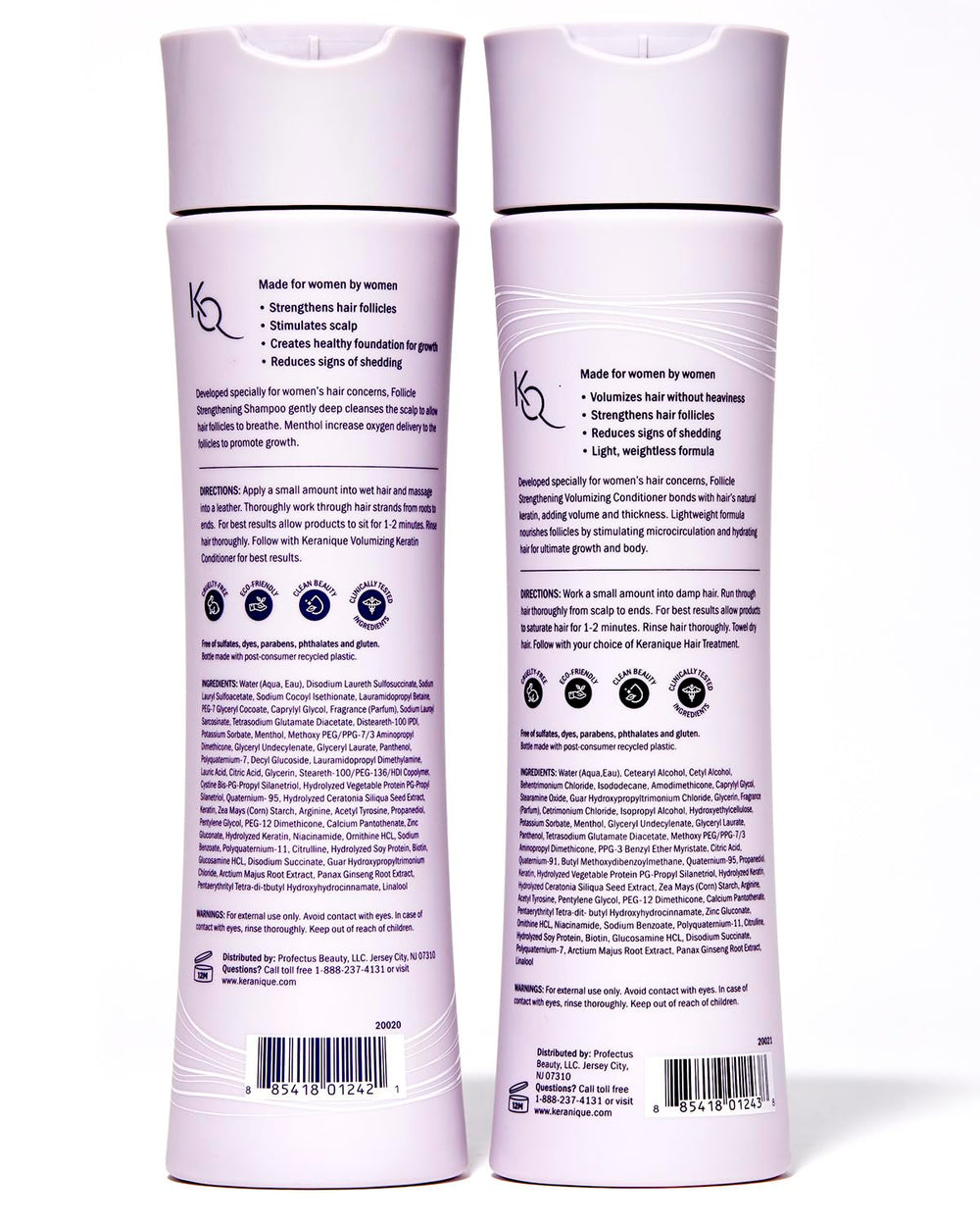 Keranique bottle set on bathroom shelf inspires a daily hair care routine