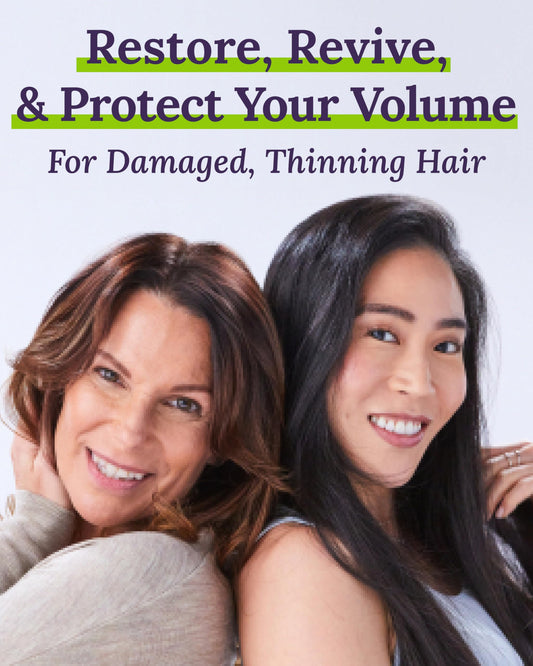Keranique Damage Control Set conditioner smooths and moisturizes damaged hair