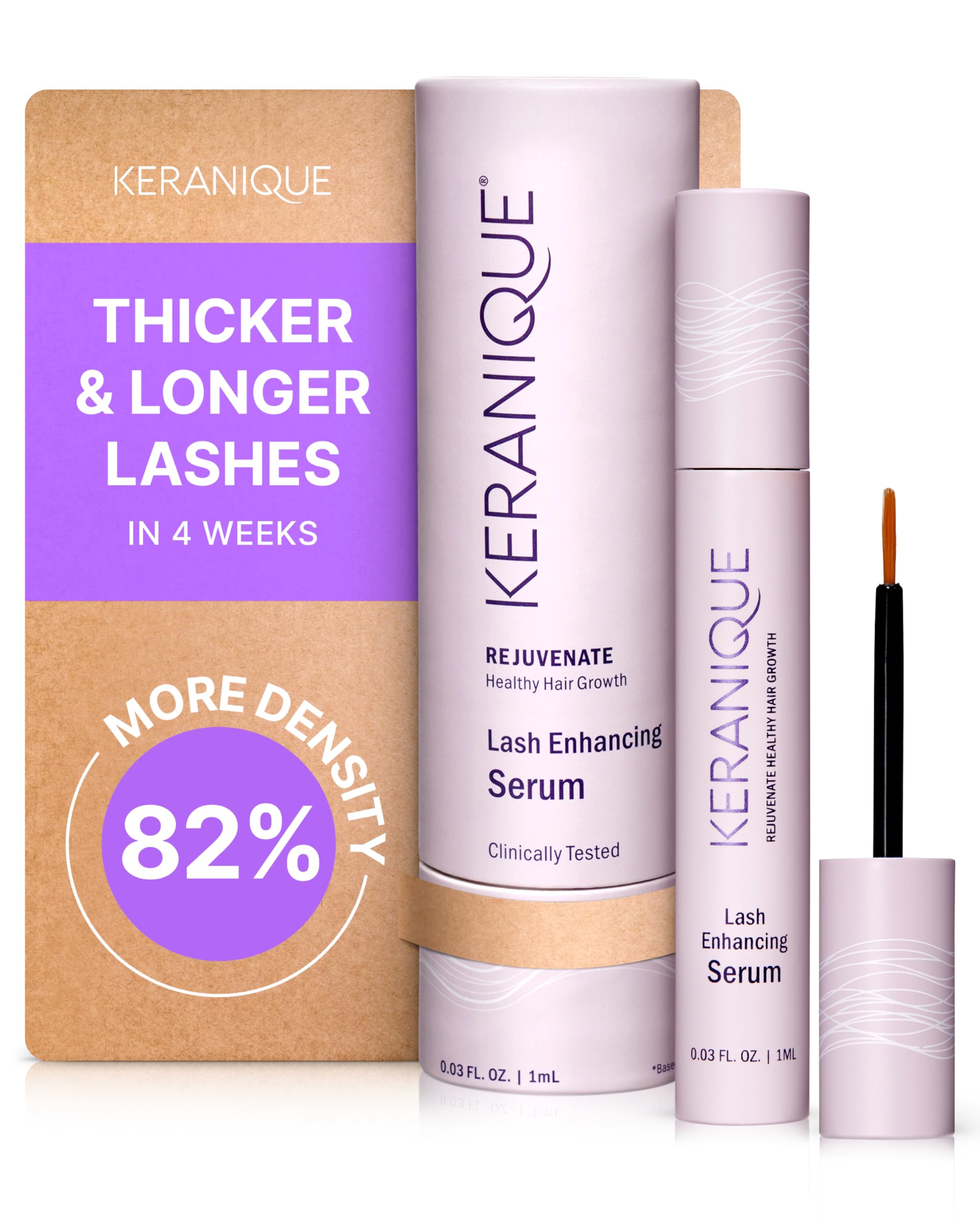 Keranique Lash Growth Serum bottle pump for easy daily lash care and support