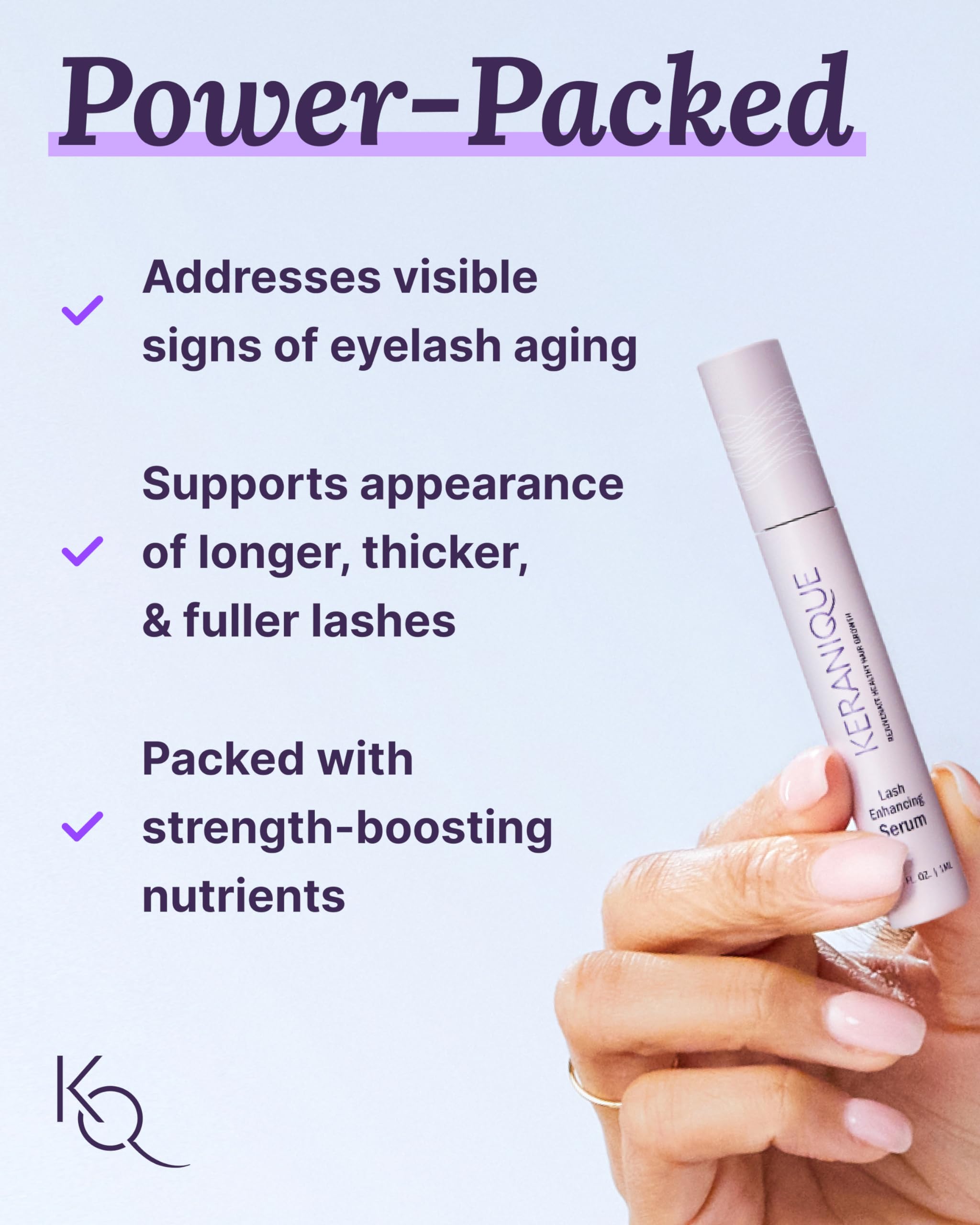 Keranique Lash Growth Serum closeup brush enables precise lash line application