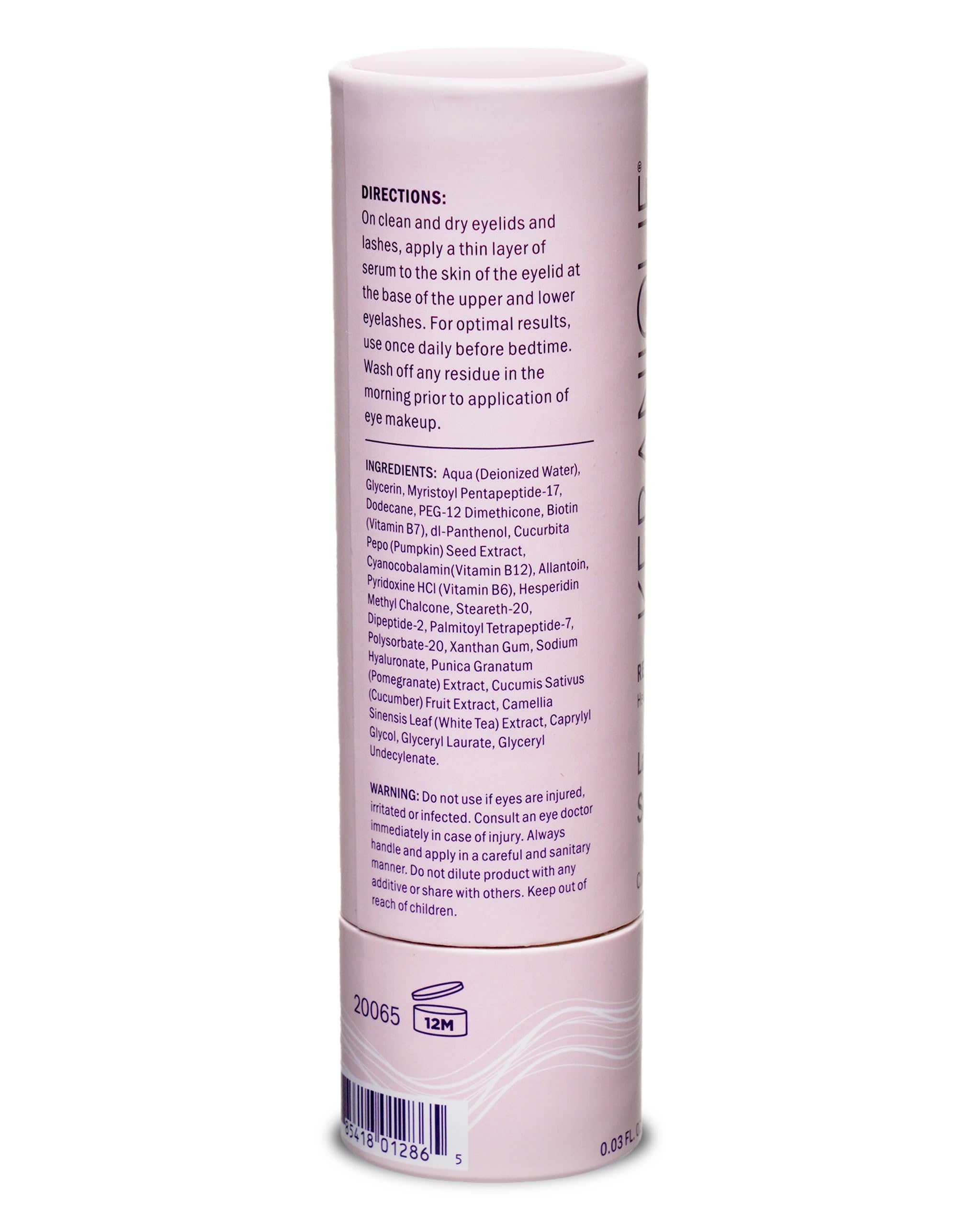 Keranique Lash Growth Serum peptide complex for stronger-looking lashes over time