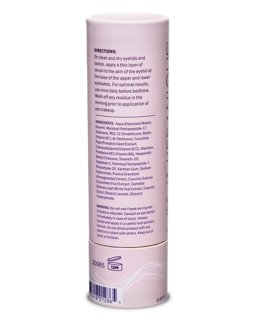 Keranique Lash Growth Serum peptide complex for stronger-looking lashes over time