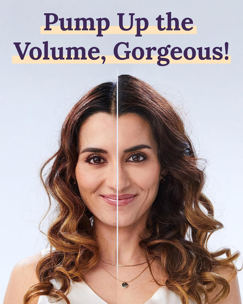 Keranique Volumizing Conditioner bottle pour for smooth detangling and fuller-looking hair