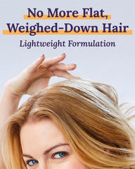Keranique anti-frizz finish shot demonstrates smooth, manageable hair after use