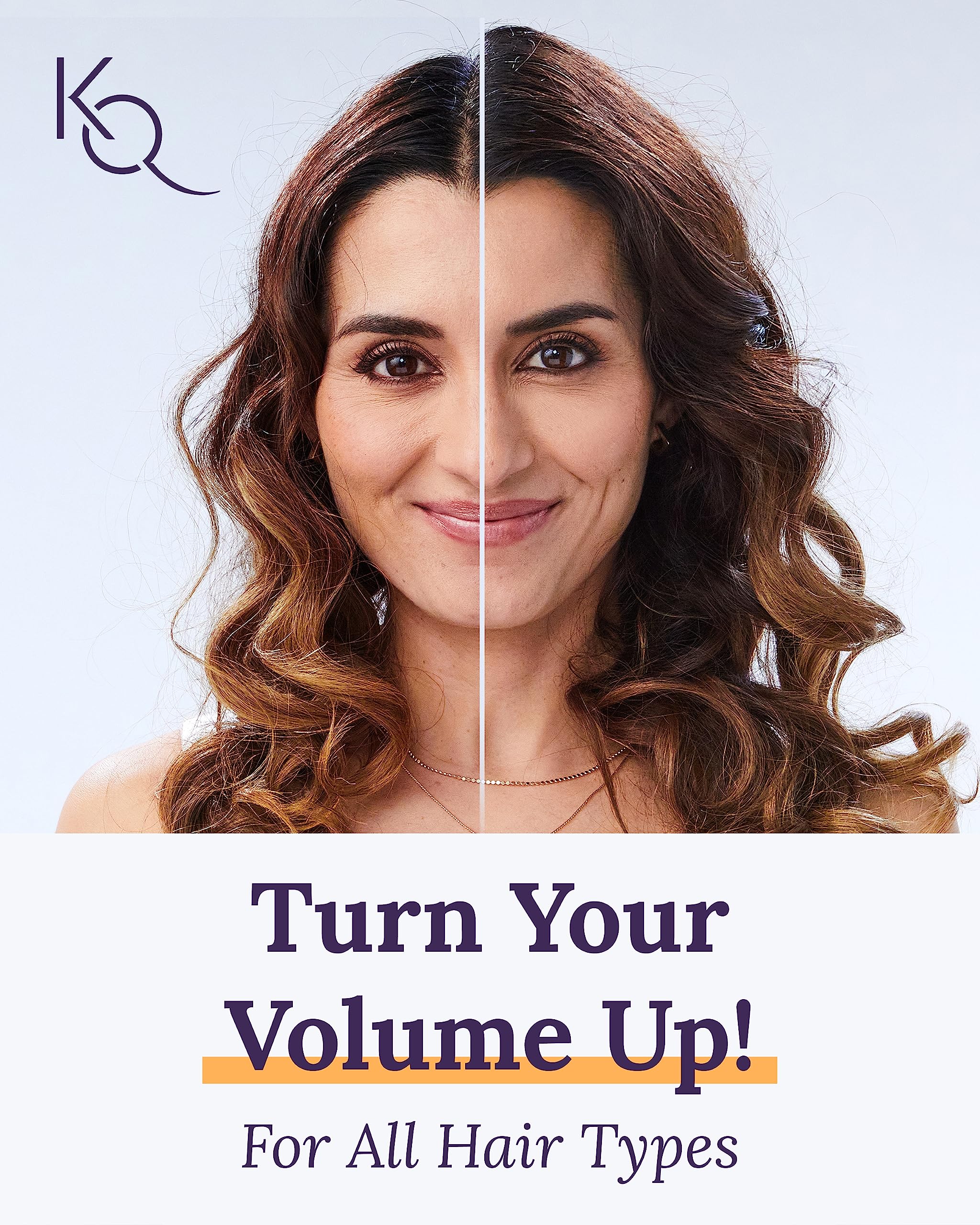 Keranique Volume Travel Kit conditioner tube demonstrates conditioning for smoother, stronger strands