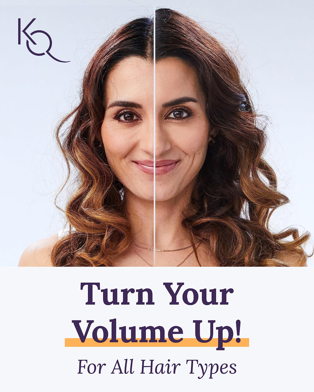 Keranique Volume Travel Kit conditioner tube demonstrates conditioning for smoother, stronger strands
