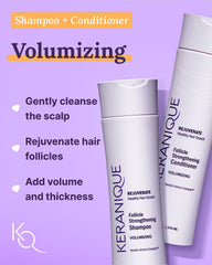 Keranique Volume Travel Kit thickening mousse dispenser highlights instant body and frizz control