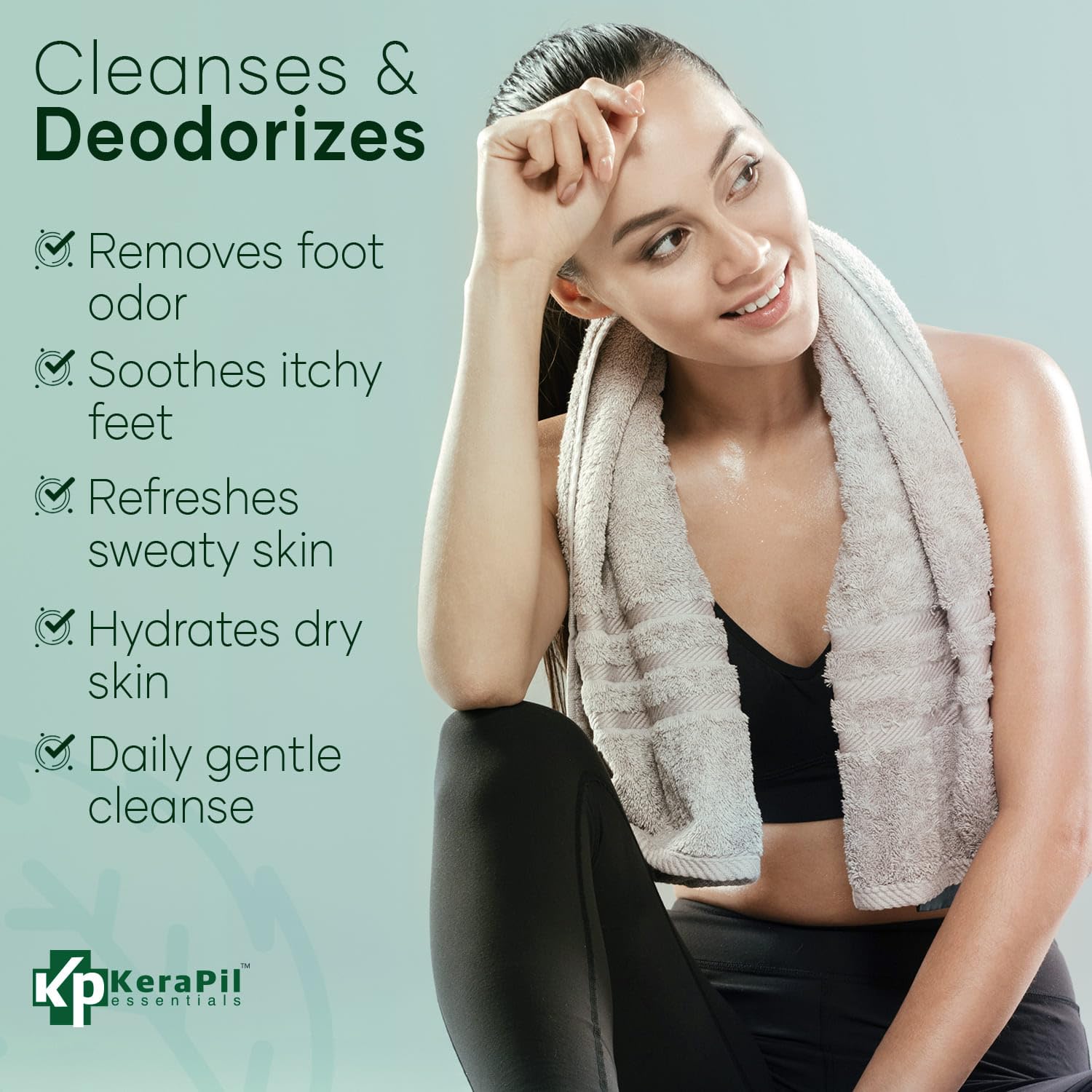 KERAPIL Bacterinyl Tea Tree Oil Body Wash invigorating eucalyptus and peppermint scent
