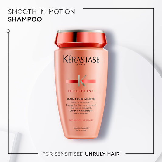 Kerastase Bain Fluidealiste application shot highlights lightweight hydration.