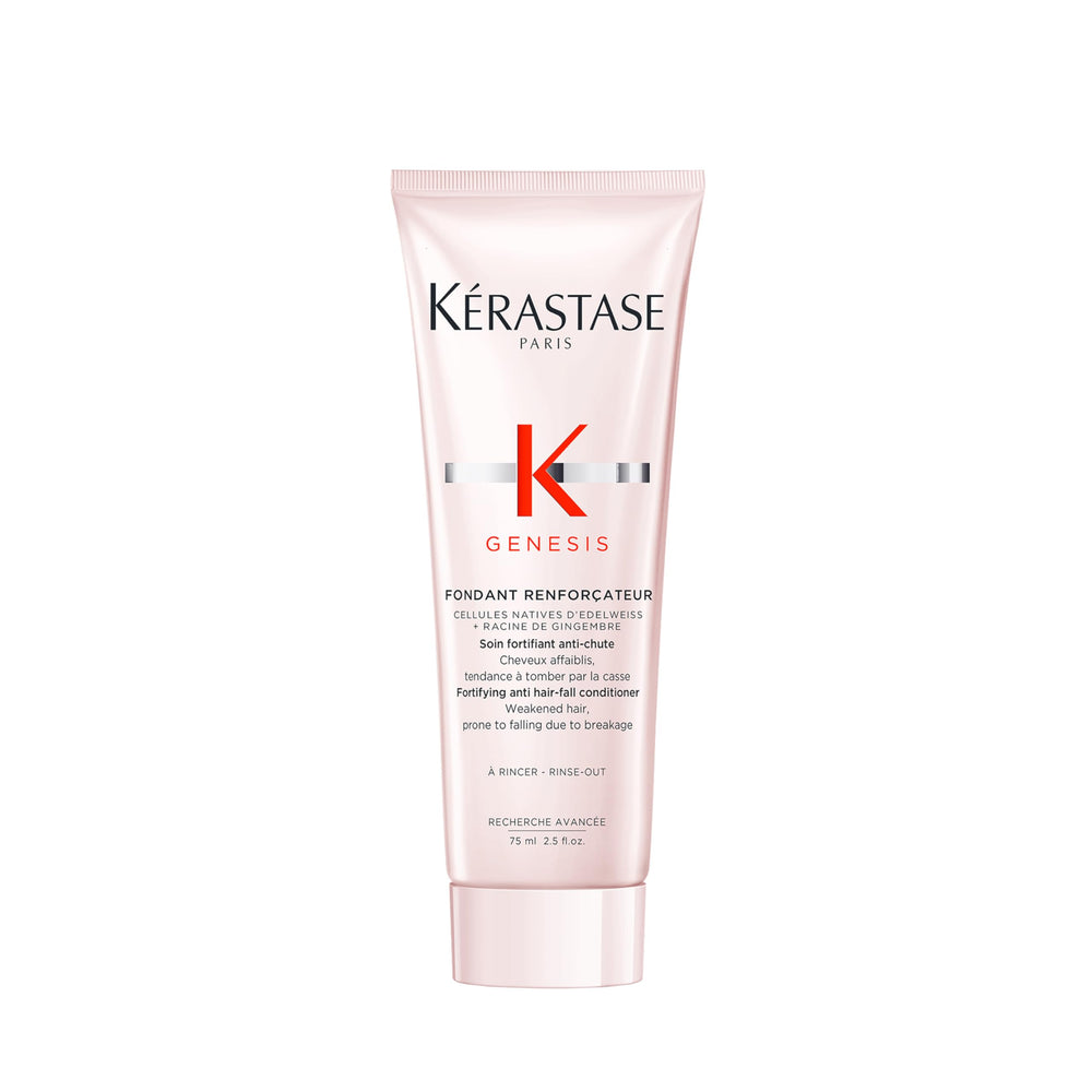 Kerastase Genesis Renforcateur bottle highlights lightweight fortifying formula for detangling.