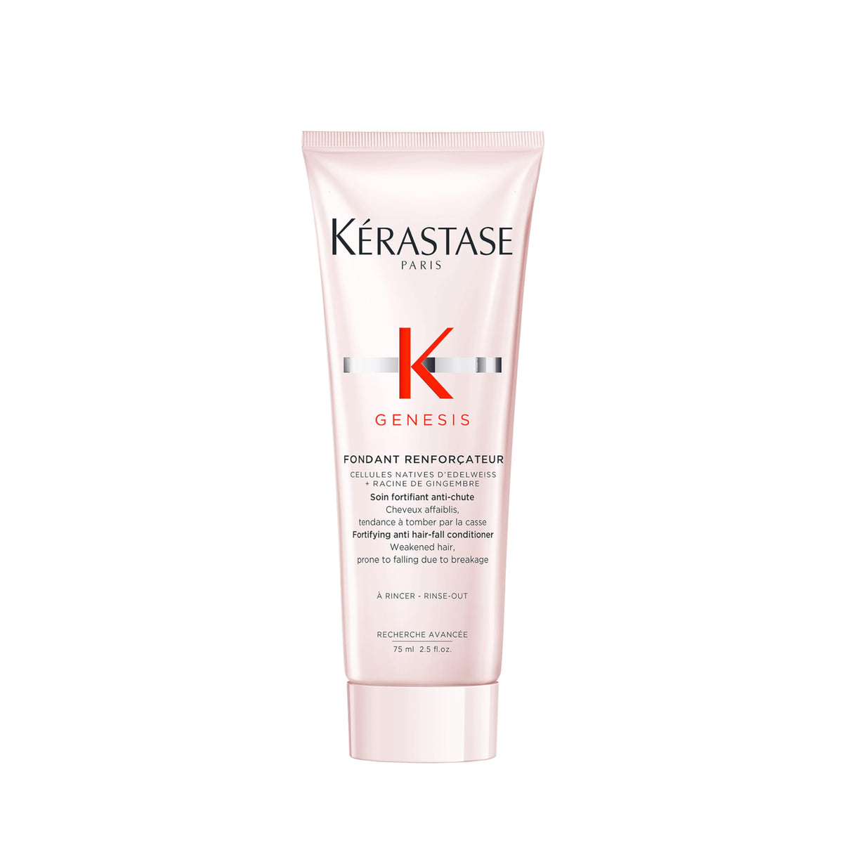 Kerastase Genesis Renforcateur bottle highlights lightweight fortifying formula for detangling.